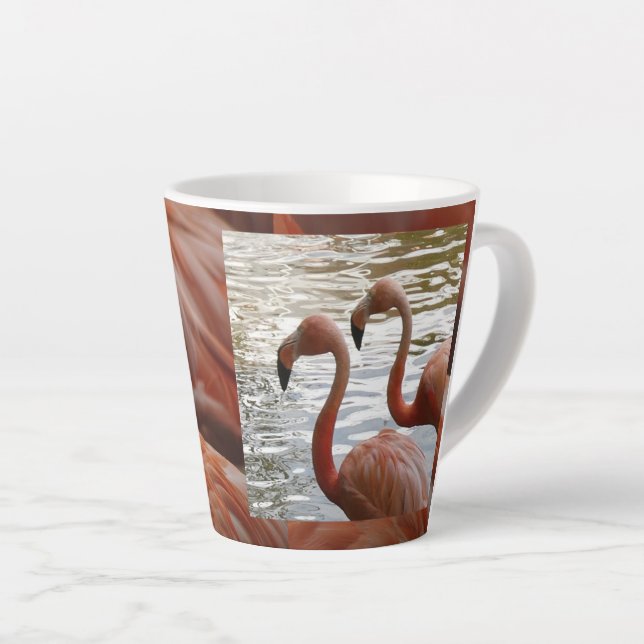 Flamingo Nah up Latte Tasse (Rechte Ecke)