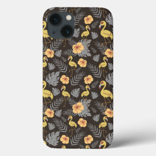 Flamingo nahtloses Muster mit Blume und Blätter Case-Mate iPhone Hülle