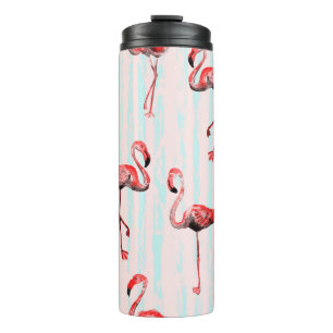 Flamingo nahtloses Muster Thermosbecher