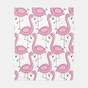 Flamingo nahtloses Muster, Vintages exotisches Des Fleecedecke
