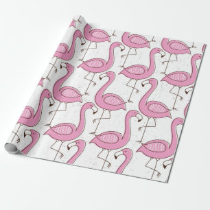 Flamingo nahtloses Muster, Vintages exotisches Des Geschenkpapier