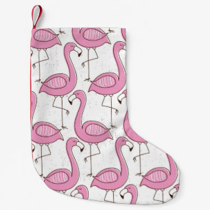 Flamingo nahtloses Muster, Vintages exotisches Des Kleiner Weihnachtsstrumpf