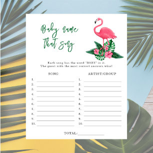 Flamingo - Name dieses Lied Baby Dusche Spiel