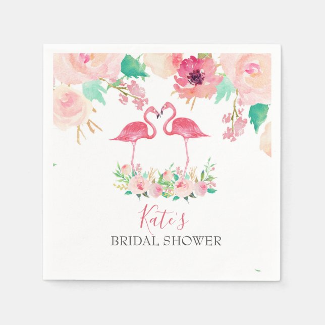 Flamingo napkins serviette (Vorderseite)