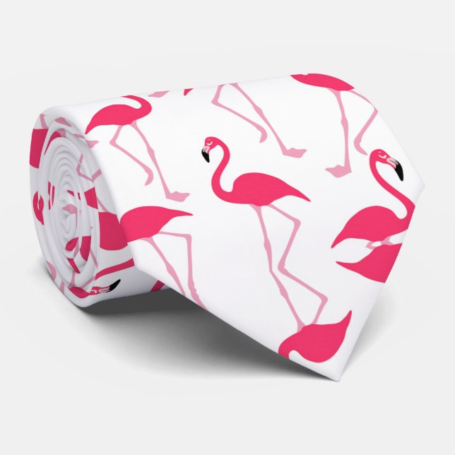 Flamingo Neck Tie Krawatte (Gerollt)