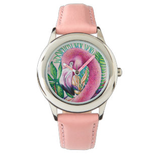 Flamingo Niedlich Kids Girl Bird eWatch Armbanduhr