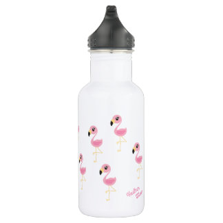 Flamingo Niedlich Kids Wasserflasche mit dem Namen