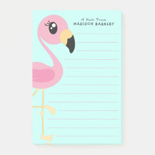 Flamingo Niedlich Tropical Kids Post-it-Notizen Post-it Klebezettel