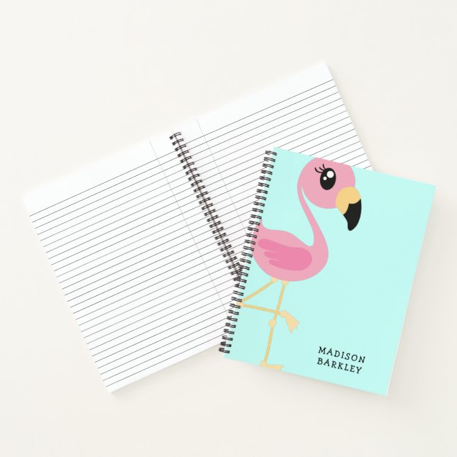 Flamingo Niedliche tropische Kinder Notizbuch (Innenseite)