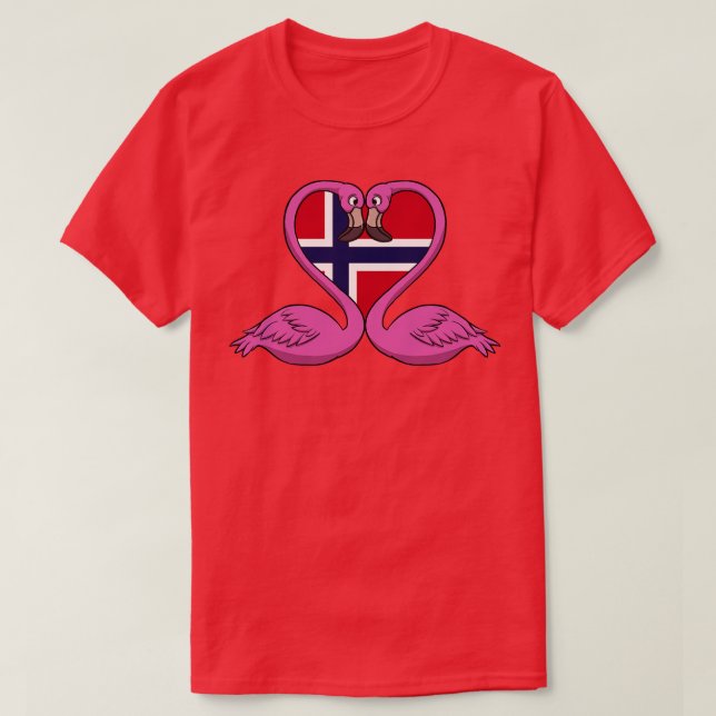 Flamingo Norwegen T-Shirt (Design vorne)