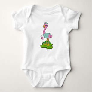 Flamingo Nurse Baby Strampler