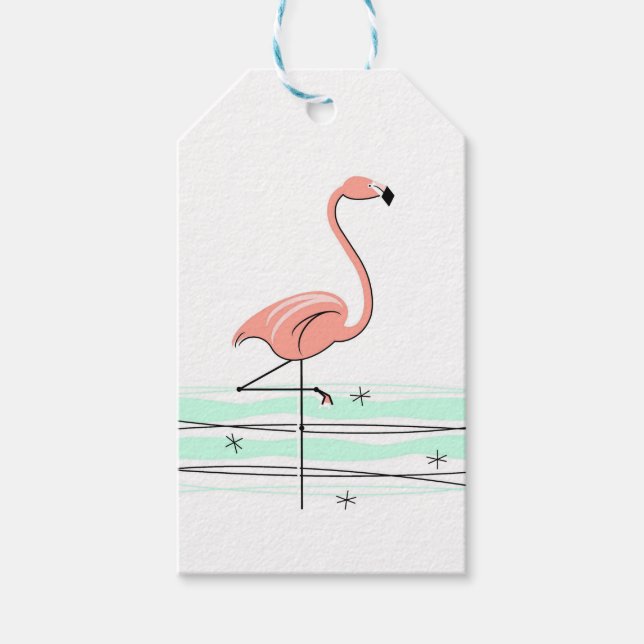 Flamingo Ocean Geschenk Tags Geschenkanhänger (Vorderseite)