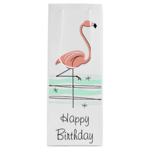 Flamingo Ocean Happy Geburtstagsflasche Geschenktüte Für Weinflaschen