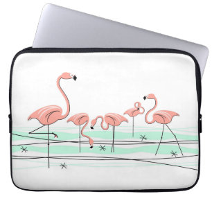 Flamingo Ocean Line Laptop-Ärmel Laptopschutzhülle
