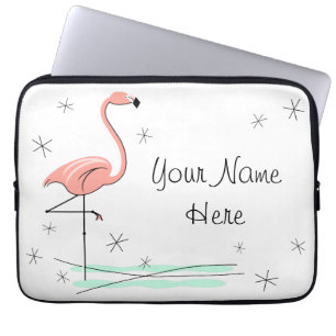 Flamingo Ocean Name Laptop-Ärmel Laptopschutzhülle