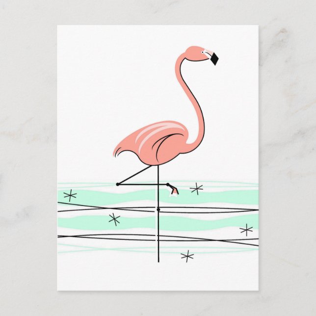 Flamingo Ocean Postkarte (Vorderseite)