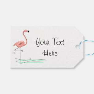 Flamingo Ocean Side Text Geschenk Tags Geschenkanhänger