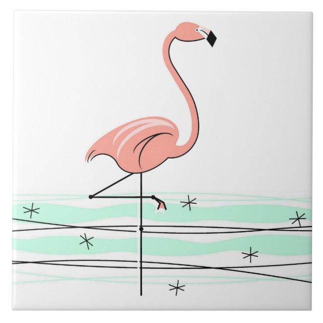 Flamingo Ocean tile Fliese (Vorderseite)