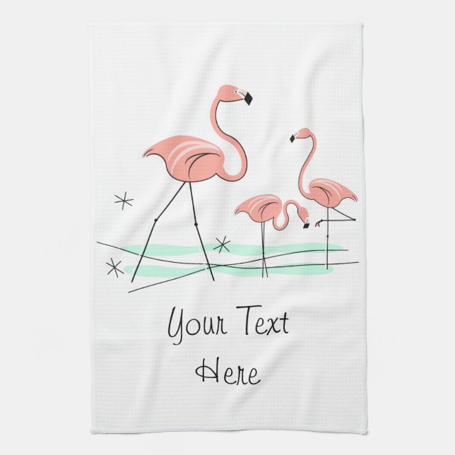 Flamingo Ocean Trio 2 Küchenhandtuch Handtuch (Vertikal)