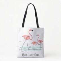 Flamingo Ocean Trio 2 Text über Tasche