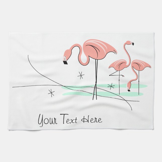 Flamingo Ocean Trio 3 Küchenhandtuch Handtuch (Horizontal)