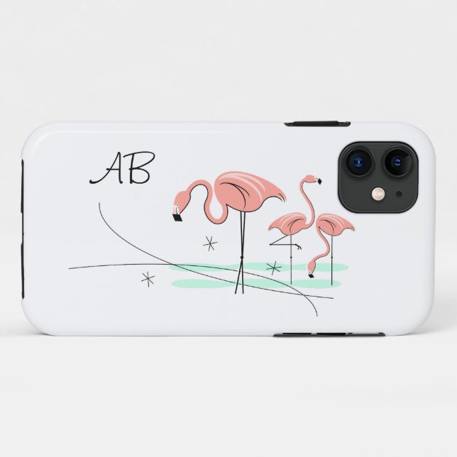 Flamingo Ocean Trio 3 'Monogram' iPhone 11 zäh Case-Mate iPhone Hülle (Rückseite (Horizontal))