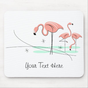 Flamingo Ocean Trio 3 "Text" Mousepad