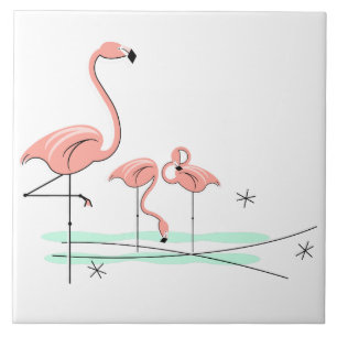 Flamingo Ocean Trio 4 tile Fliese