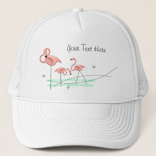 Flamingo Ocean Trio 'Text' Trucker hat Truckerkappe