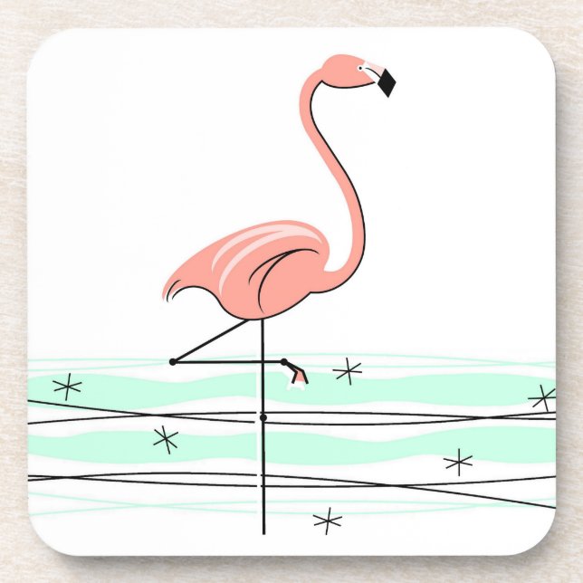 Flamingo Ocean Untersetzer Kunststoff (Vorderseite)