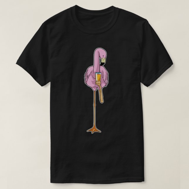 Flamingo Orange Saft T-Shirt (Design vorne)