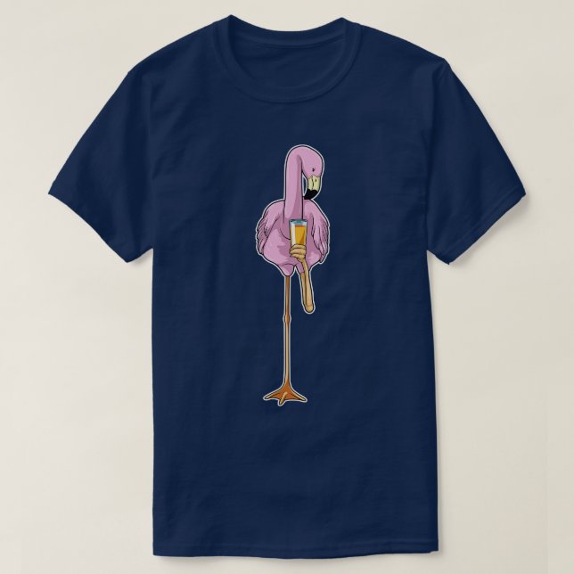Flamingo Orange Saft T-Shirt (Design vorne)
