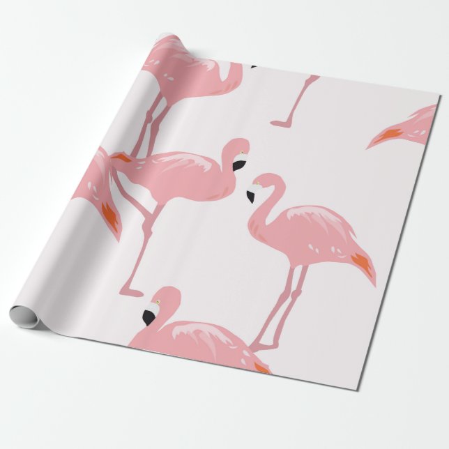 Flamingo-Packpapier Geschenkpapier (Ungerollt)