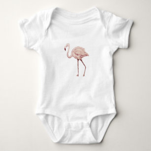 Flamingo Painting Pink Baby Strampler