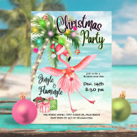 Flamingo Palm Tree Tropical Beach Weihnachtsfest P