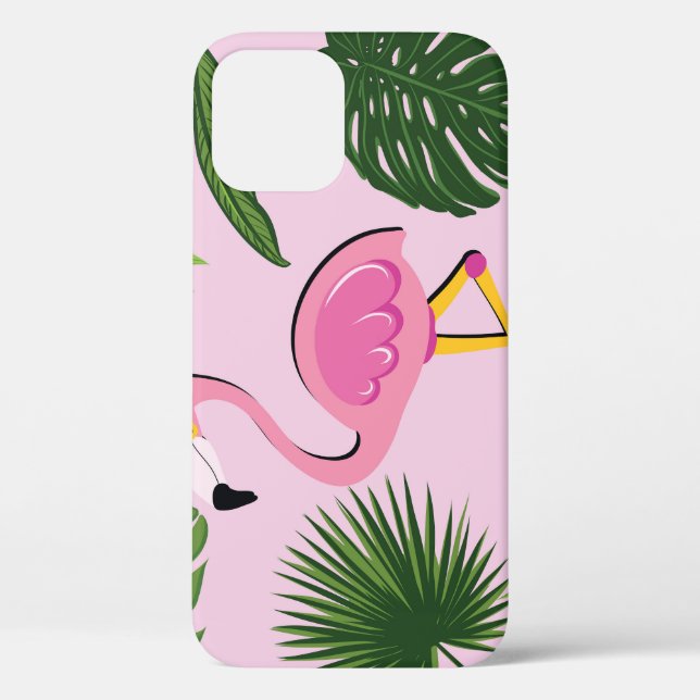 Flamingo Palm Verlasse tropisches Design Case-Mate iPhone Hülle (Rückseite)