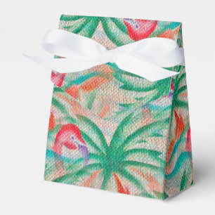 Flamingo-Palme-Leinwand-Blick Geschenkschachtel