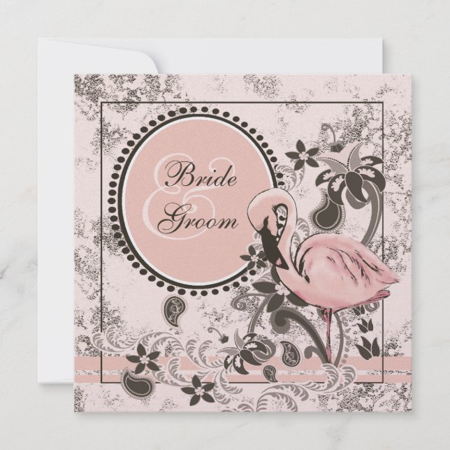 Flamingo-Paradies Einladung (Vorderseite)