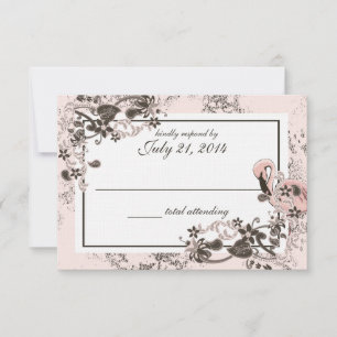 Flamingo-Paradies-Hochzeitsantwort RSVP Karte