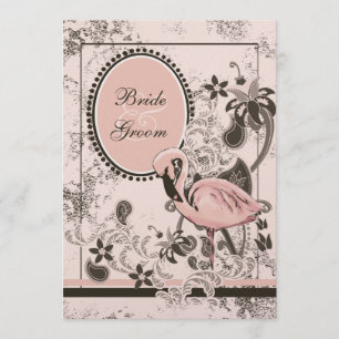 Flamingo Paradise Beach Hochzeit Einladung