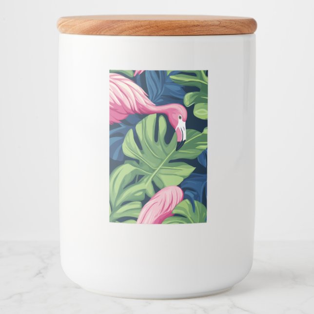 Flamingo Paradise Jar Lebensmitteletikett (Vorderseite)