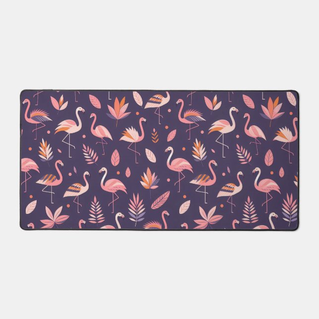 Flamingo Paradise Pattern Schreibtischunterlage (Vorderseite)