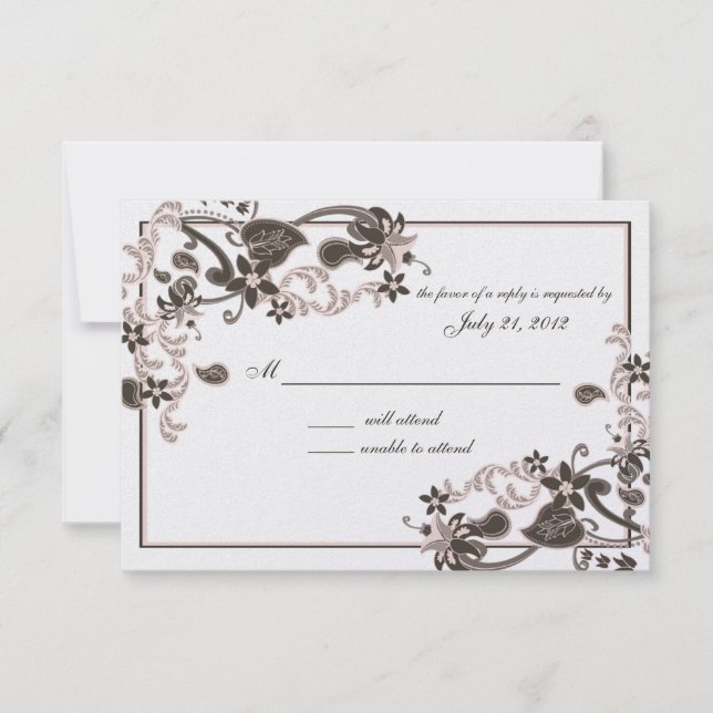 Flamingo Paradise RSVP Karte (Vorderseite)