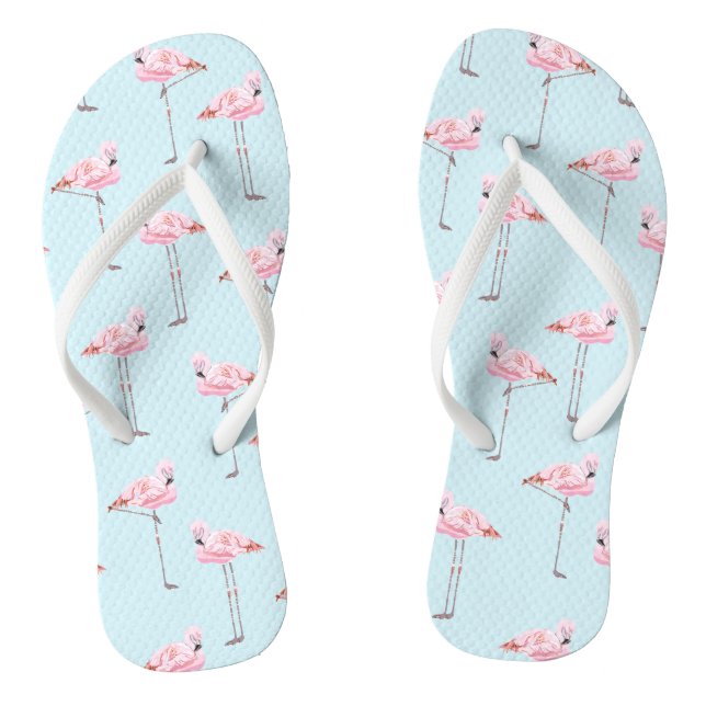 FLAMINGO-PARK BLAUE dünne Bügel-Purzelbaum-Zapfen Flip Flops (Fußbett)
