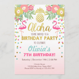 Flamingo Party Einladung Tropical Birthday luau