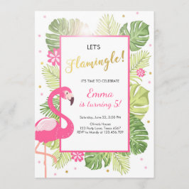 Flamingo Party Einladung Tropical Birthday luau