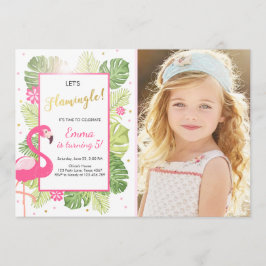 Flamingo-Party Einladung tropisches Geburtstag