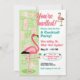 Flamingo-Party Einladungen