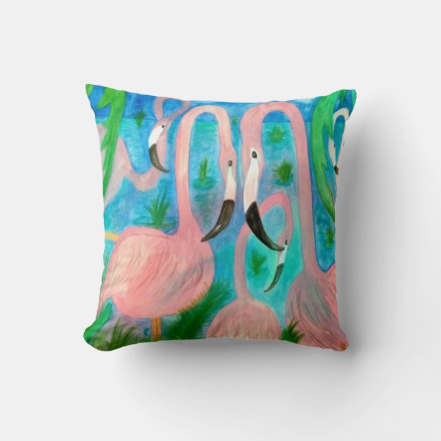 Flamingo Party Pillow Kissen (Vorderseite)