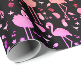 Flamingo Party Technicolor Wrapping Paper Geschenkpapier